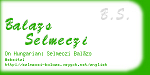 balazs selmeczi business card